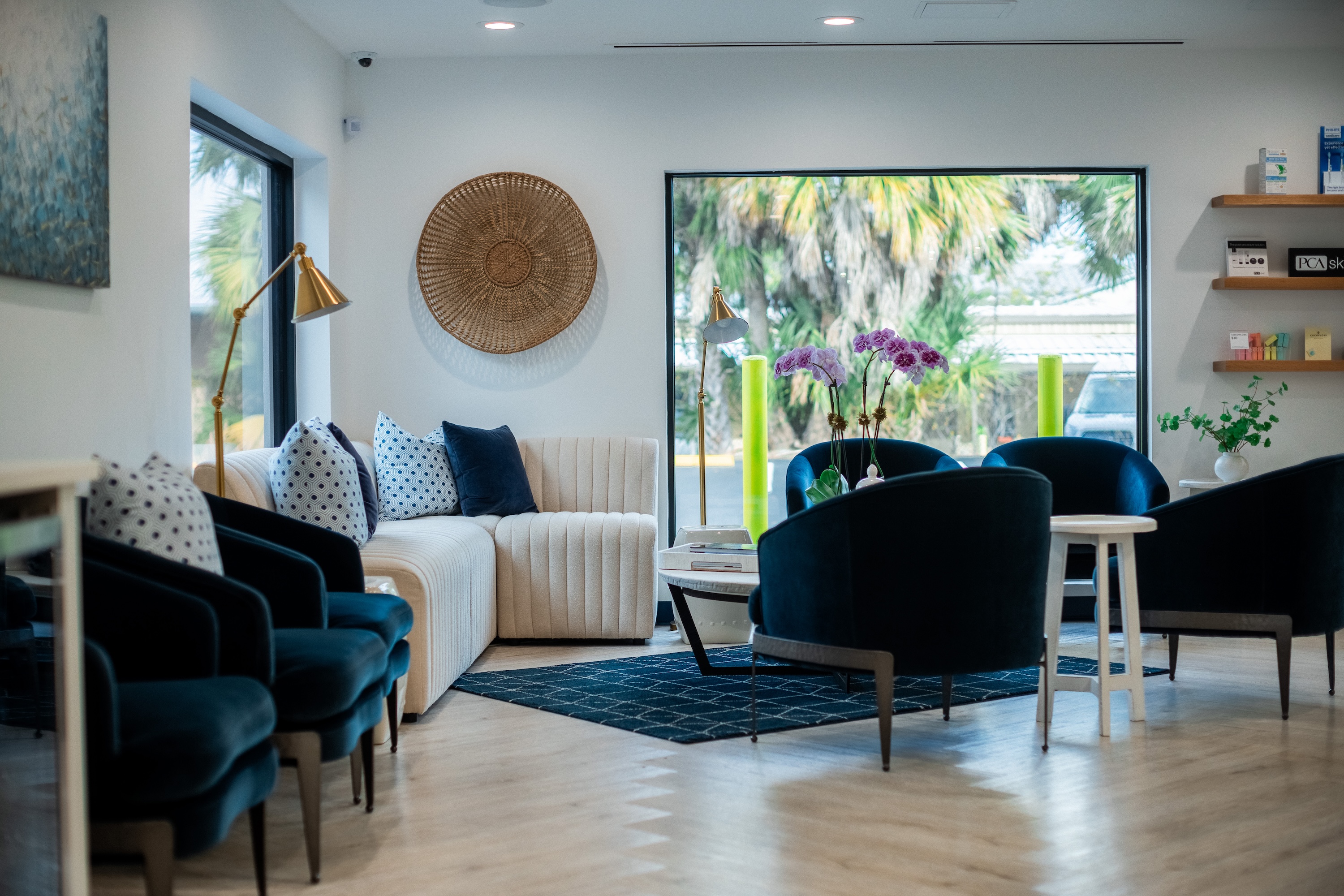 beautiful dental office waiting room shows the impact of professional photography for dental marketing