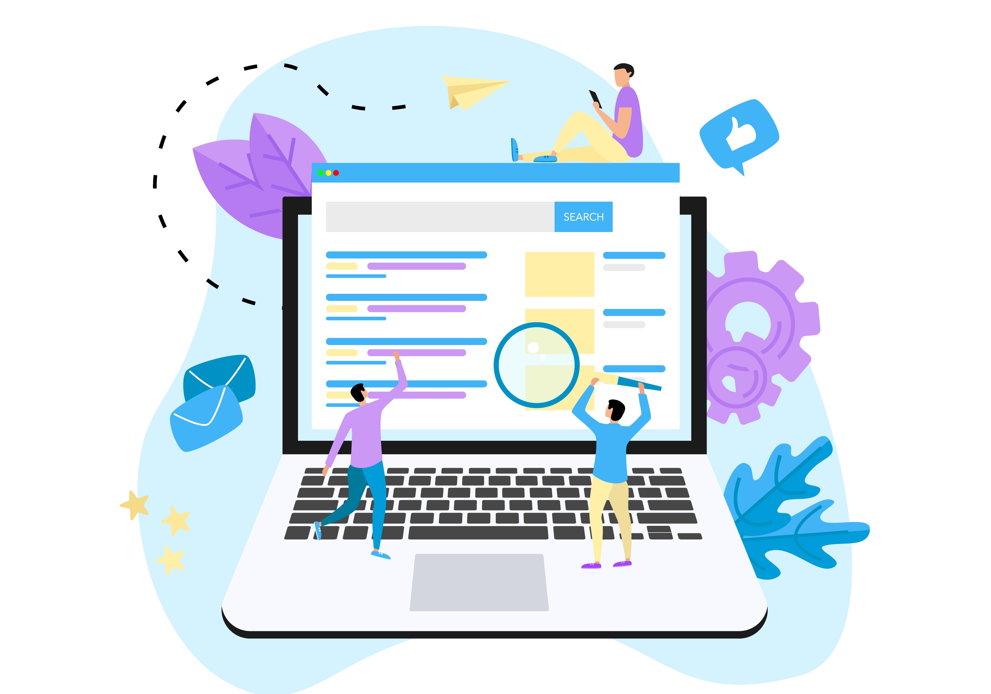 digital marketing for dentists illustration