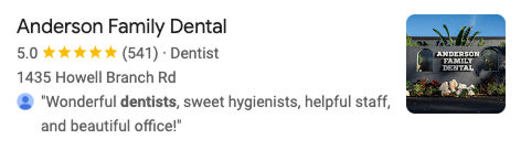 Anderson Family Dental: Achieving SEO Success